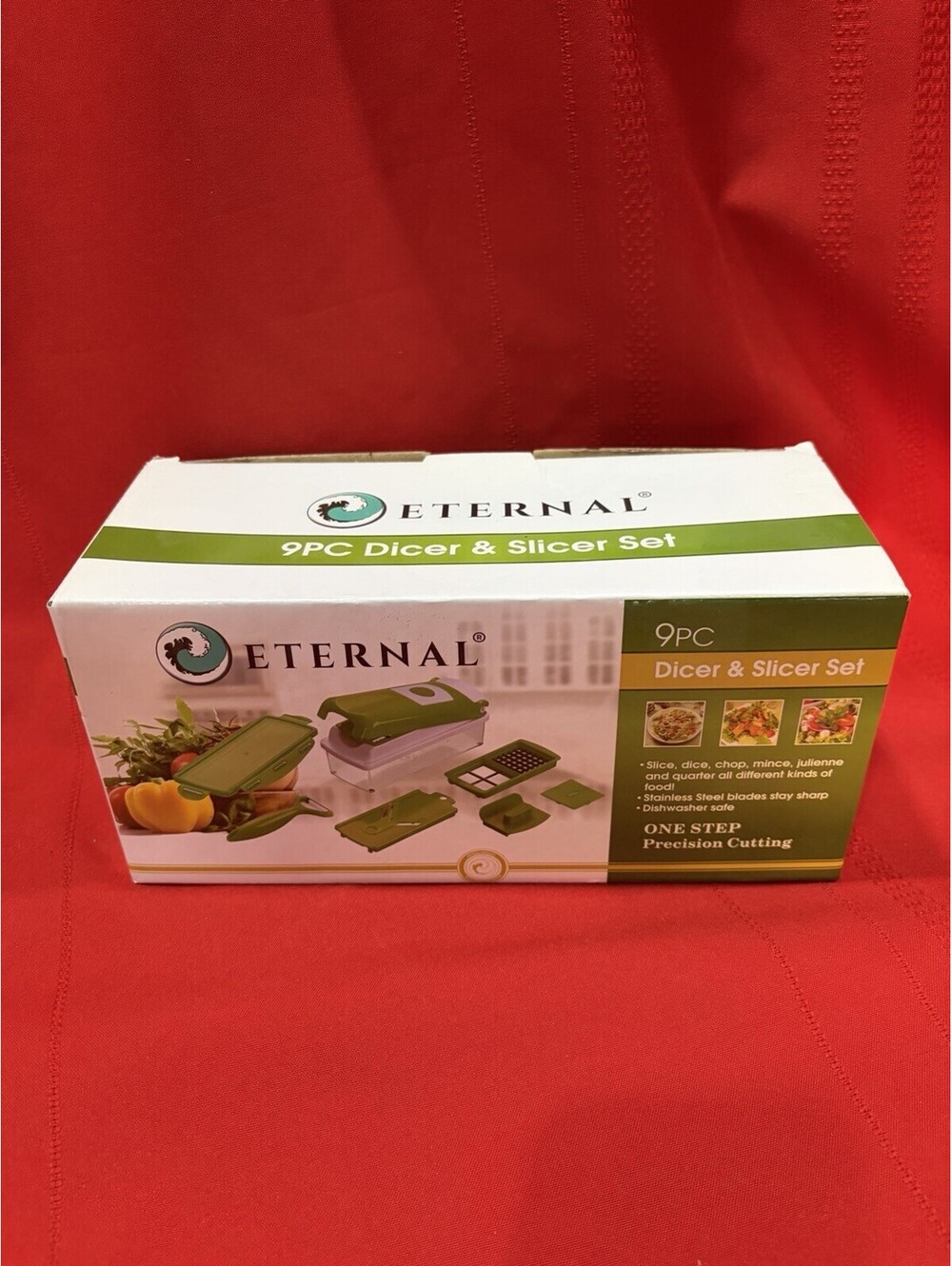 Eternal Deluxe 9 Pc  Dicer & Slicer Set -Slice,Dice,Chop,mince,mince, Julienne